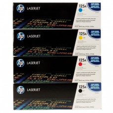 حبر ليزر اصلي اتش بي HP 125A مجموعة 4 الوان .